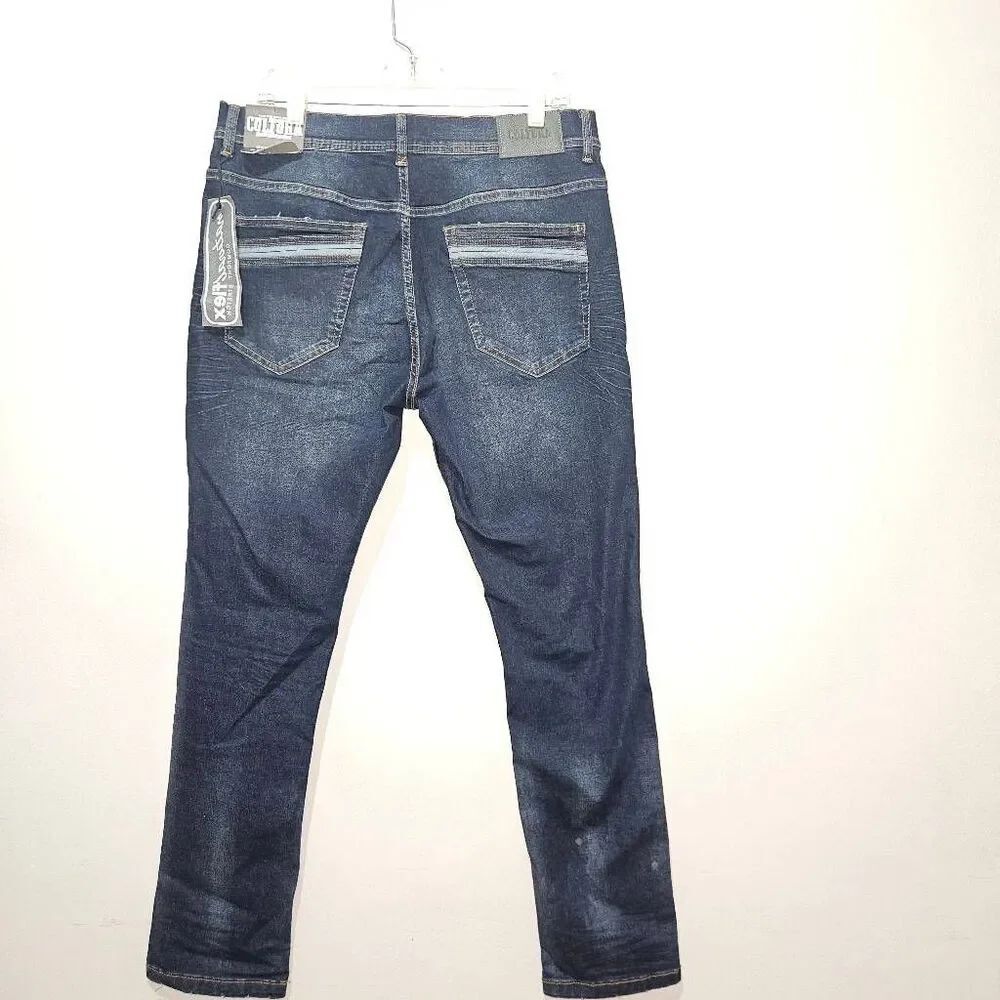 Cultura Premium Men's Skinny Fit Natural Flex Comfort Stretch Jeans Size 36 x 32 - Picture 8 of 8